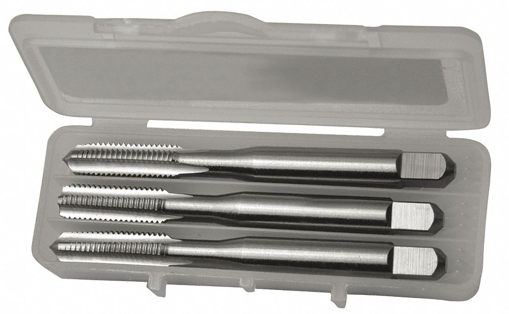 GREENFIELD THREADING Three Piece Tap Kit, Tap Thread Size 1/4"28, High