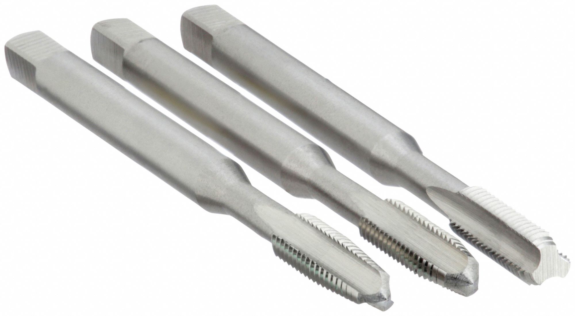 TAP SET, M2-0.4 TAP THREAD, 7/16 IN THREAD L, 1¾ IN LENGTH, HIGH SPEED STEEL