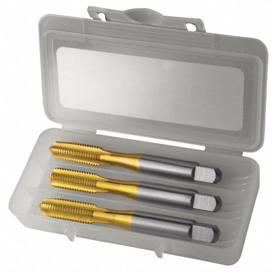 GREENFIELD THREADING Tap Set, Tap Thread Size 448, High Speed Steel, TiN 53PW17174531