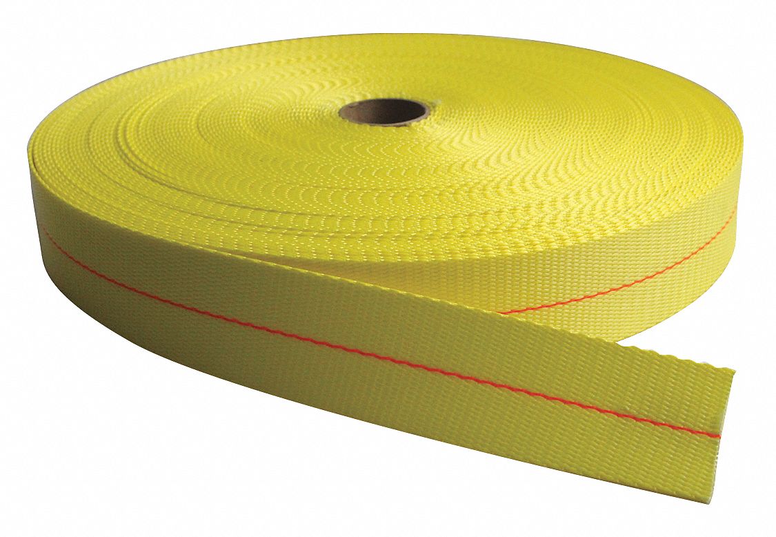 BULK WEBBING, POLYESTER, 10,000 LB/IN TENSILE STRENGTH, 3,300 LB WORKING LOAD LIMIT, YELLOW