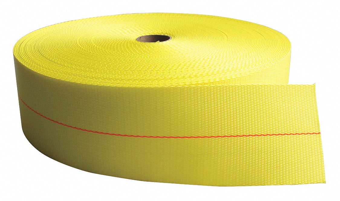 BULK WEBBING,YELLOW,150 FT. L,4" W