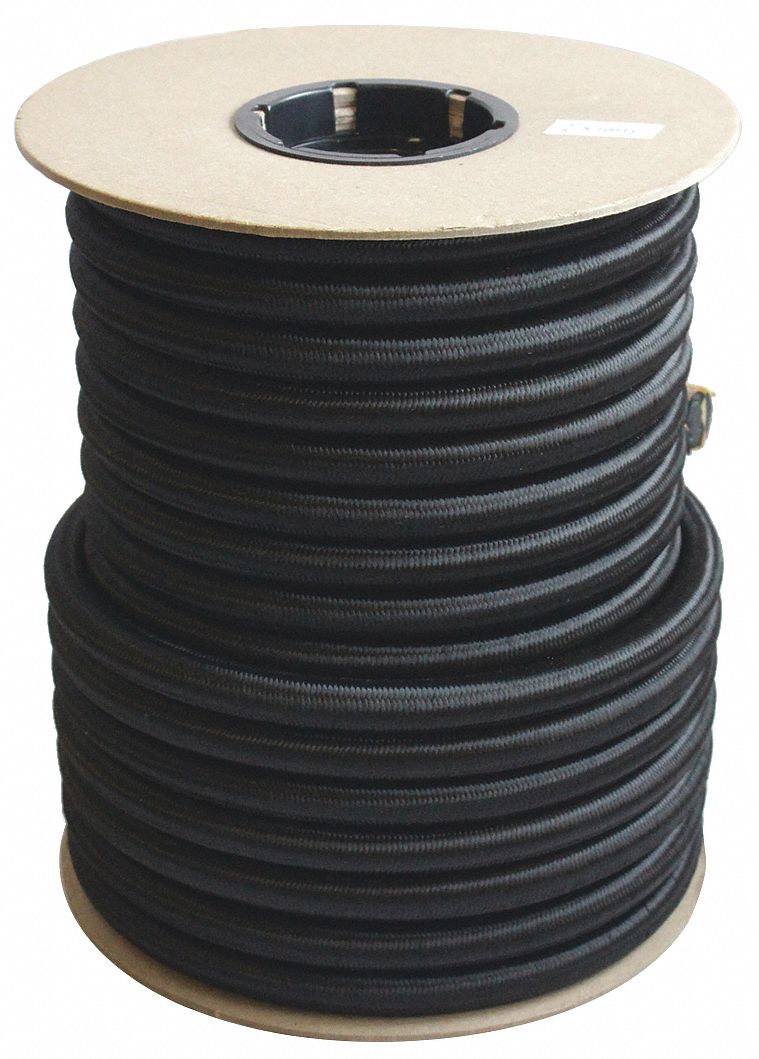 Polypropylene Rubber 100 ft Bungee Lg Bungee Cord Roll 53PW85