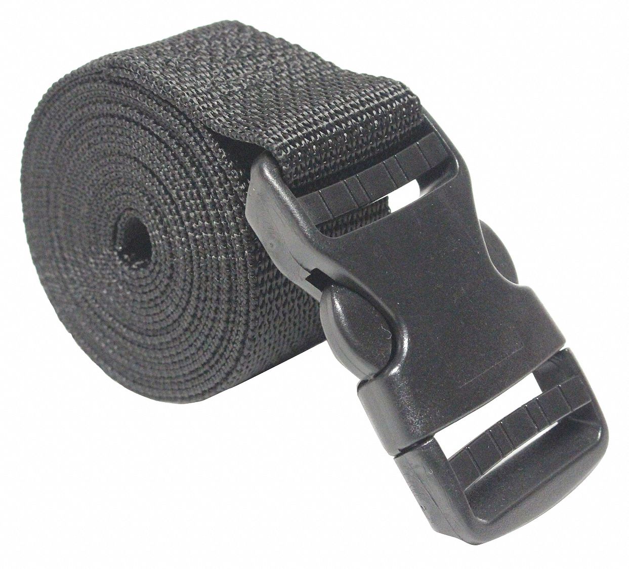 BULKSTRAP Cinch Strap, 11/2" x 96", Black 53PW89A1596SSB Grainger