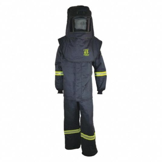 OBERON COMPANY 70.0 cal/sq cm Arc Flash Suit Kit, 4-HRC, Charcoal Gray ...