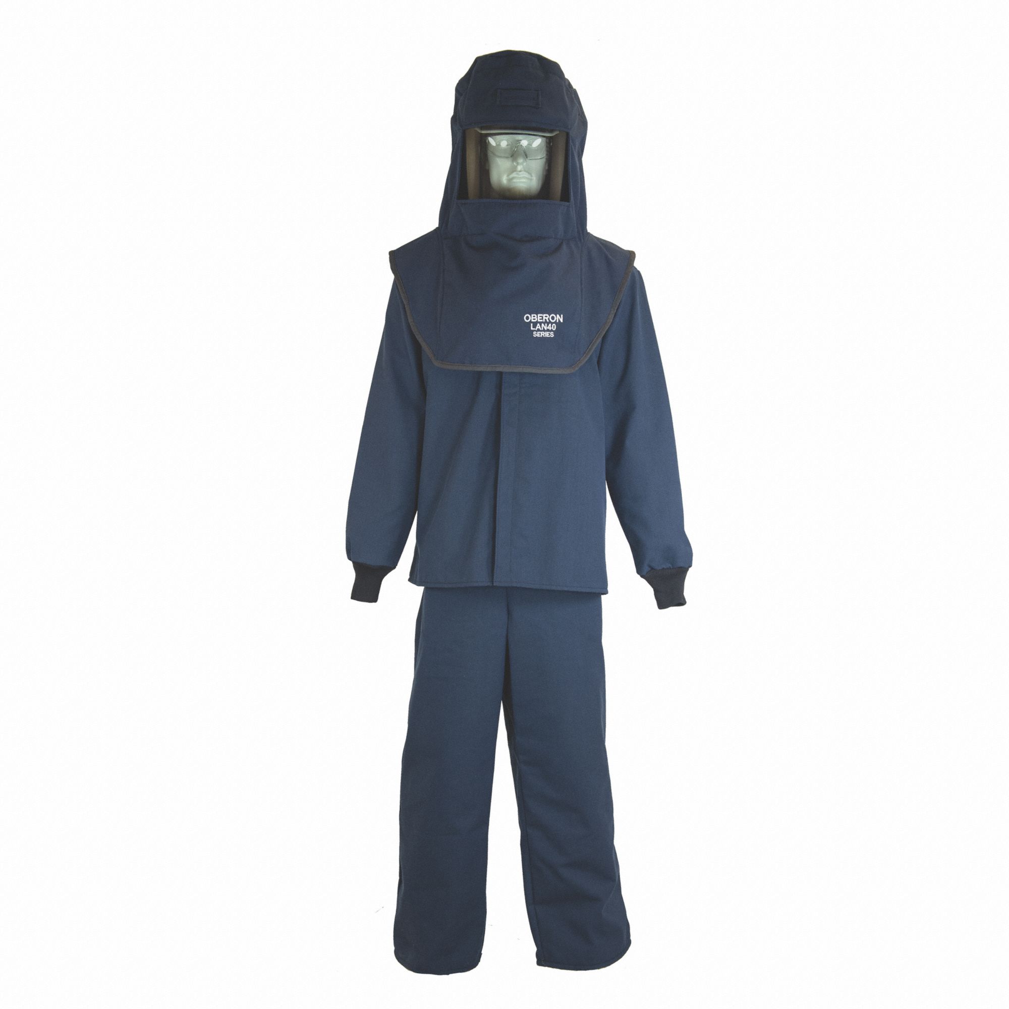 ARC-FLASH SUIT, ZIPPER, KNIT CUFF, CSA Z462, NAVY, 3X-LARGE, FR PROTERA