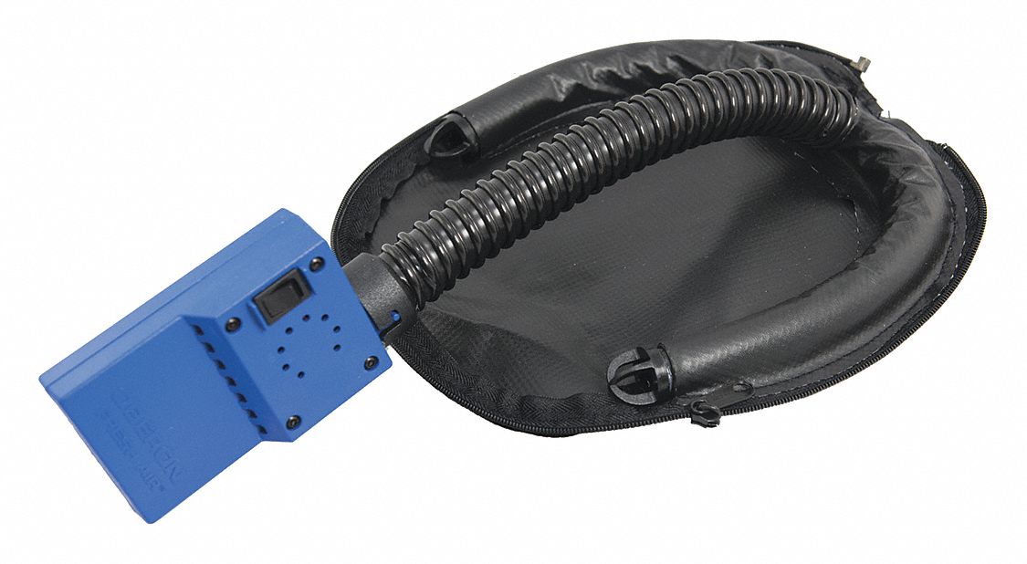 HOOD VENTILATION SYSTEM, BLUE, BLADDER/FAN MOTOR/FIRE RESISTANT HOSE