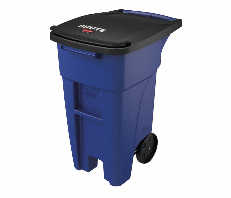 RUBBERMAID COMMERCIAL PRODUCTS Bote de Basura, 32 gal., Con Ruedas