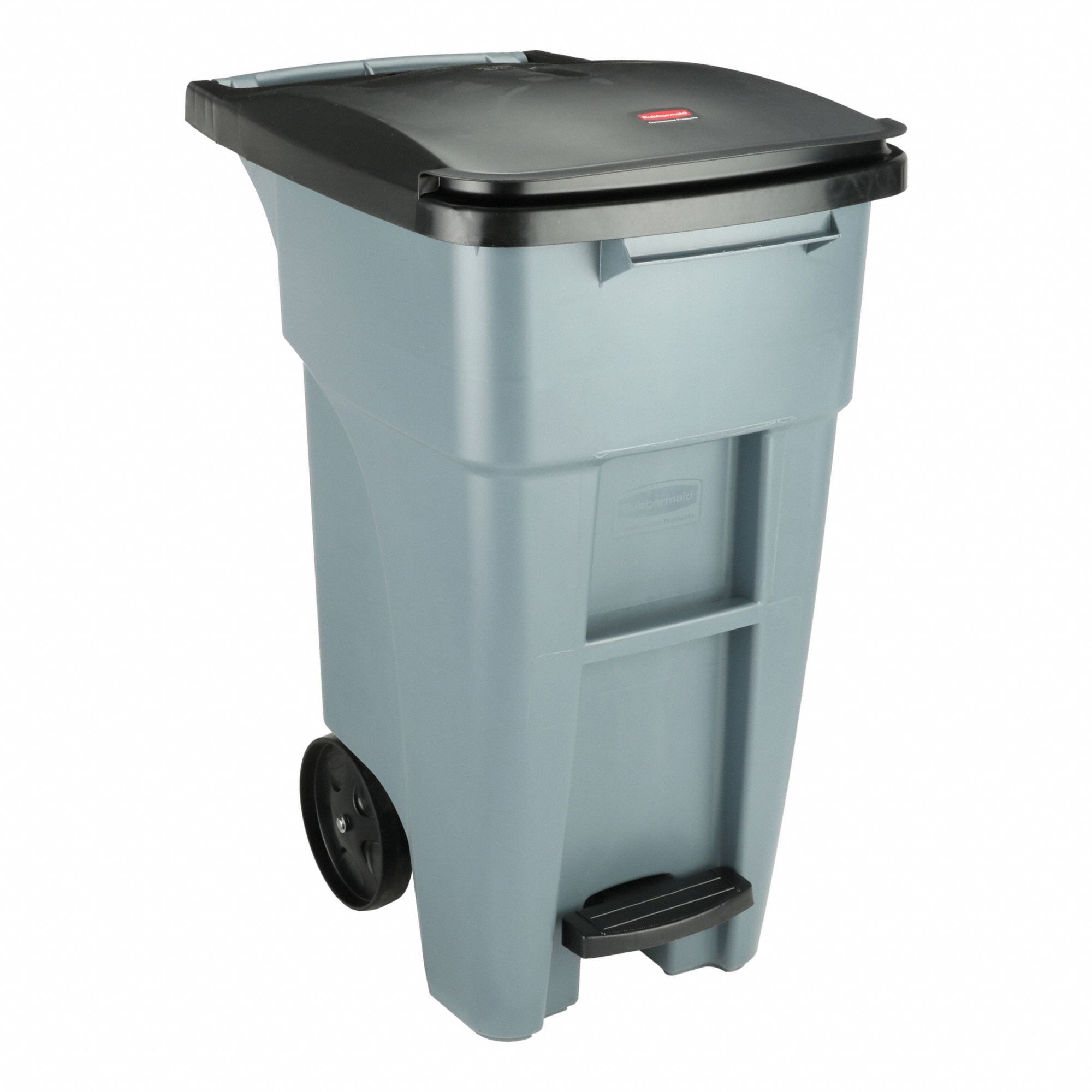 ROLLOUT TRASH CAN, GREY, 32 GALLON CAPACITY, 28½ IN OVERALL D