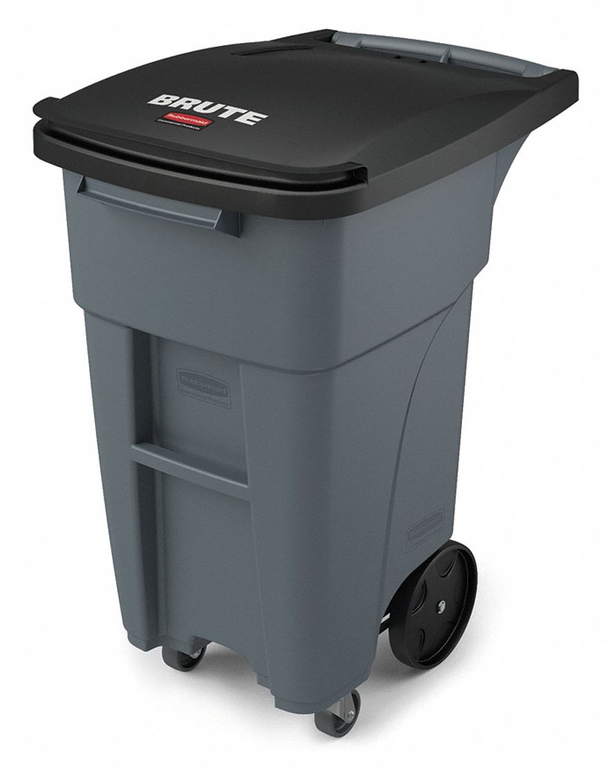 RUBBERMAID COMMERCIAL PRODUCTS Bote de Basura, 32 gal., Con Ruedas