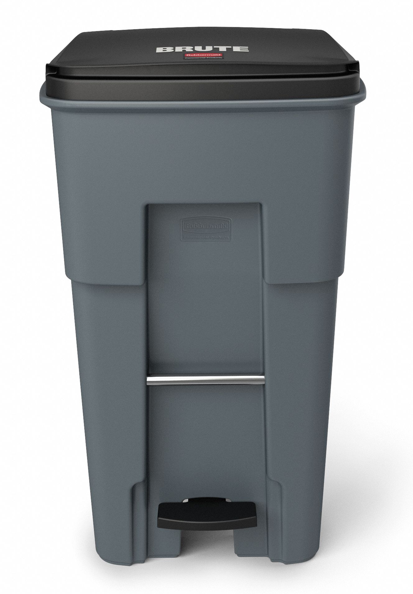 RUBBERMAID COMMERCIAL PRODUCTS Rollout Trash Can BRUTE(R), Gray, 65
