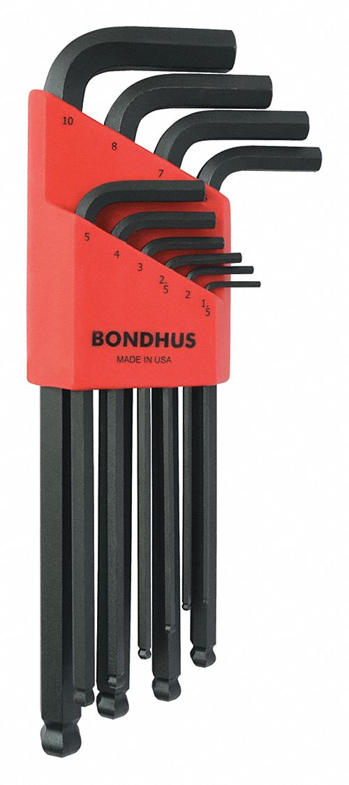 BALL END HEX KEY SET,10 PIECES