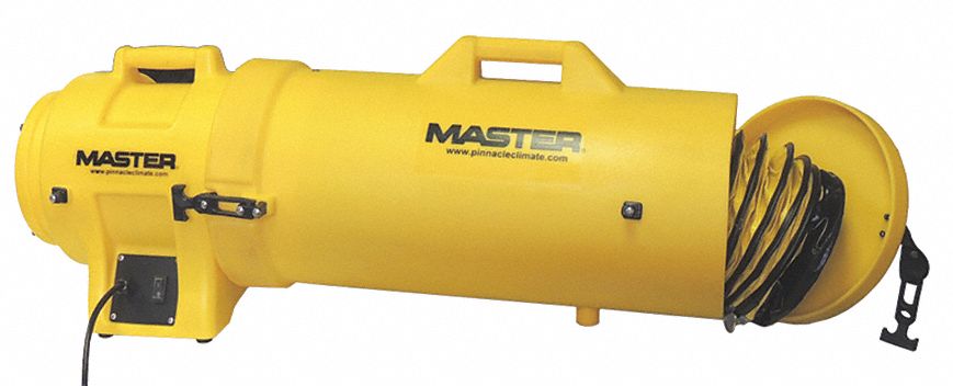 Confined Space Fan, Yellow, 14" H