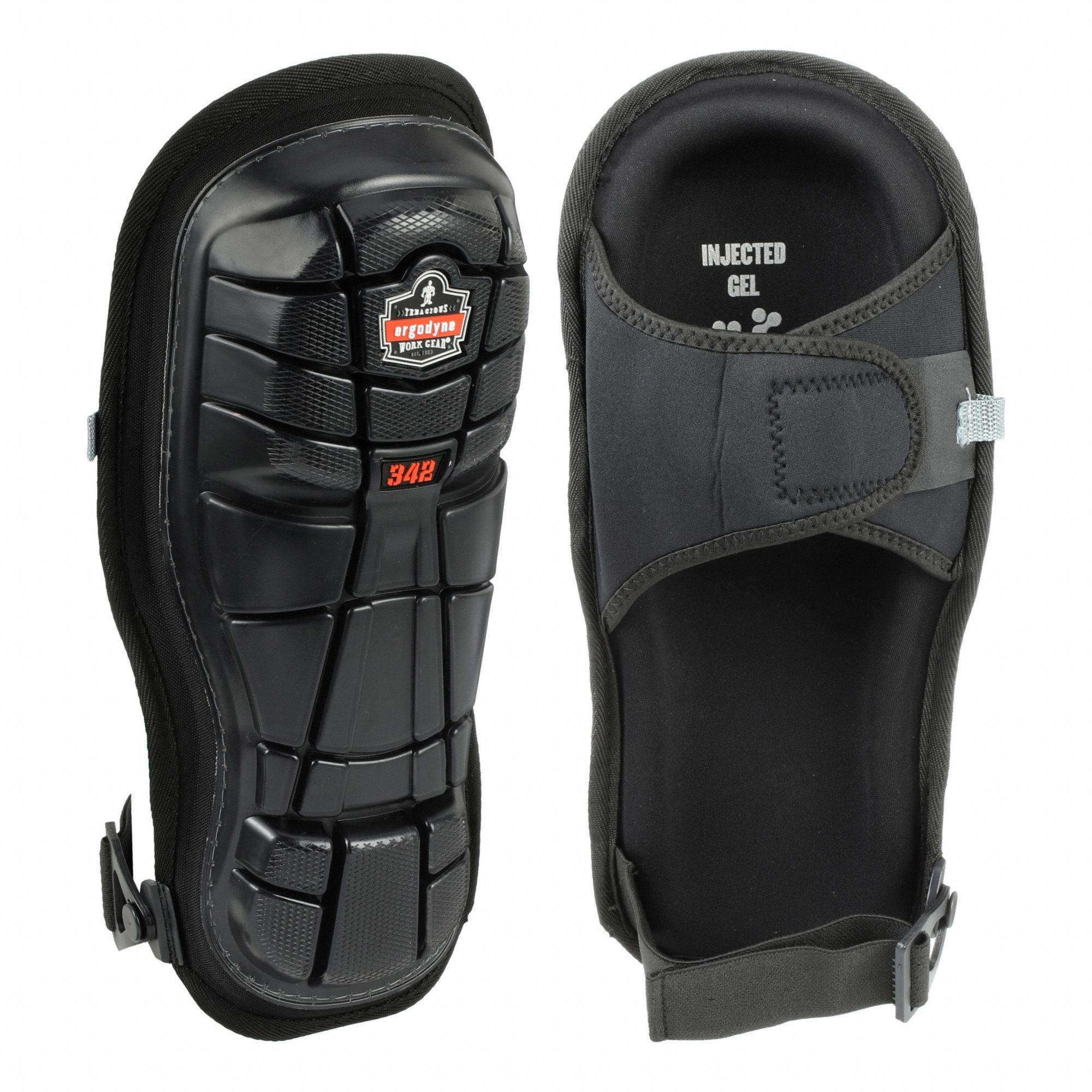 Knee Pad: Universal, 2 Straps, Clip/Hook-and-Loop, 1 PR