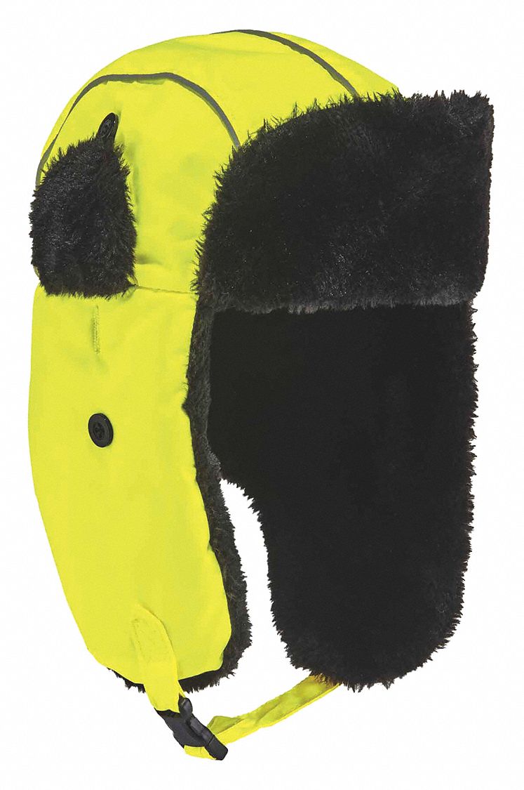 Hat: Trapper Hat, Lime, M, Hat, Nylon, Ears/Head, Gen Purpose