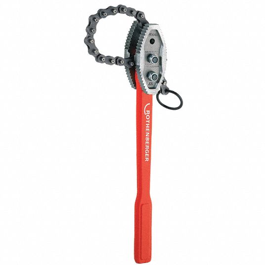 ROTHENBERGER Chain Wrench: For 8 3/5 in Outside Dia, 50 in Chain Lg, 50 in  Handle Lg, Alloy Steel