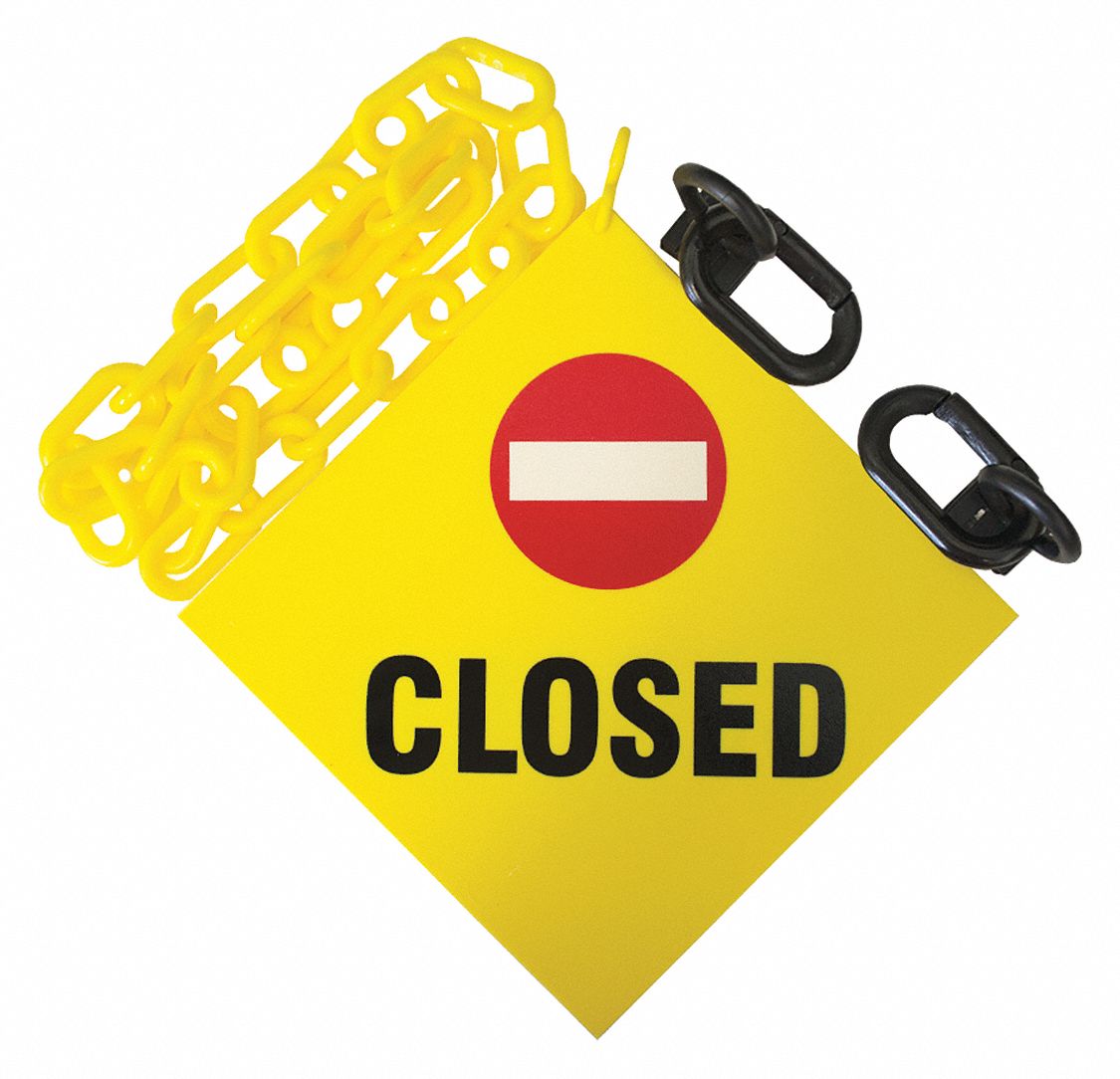 SIGN KIT,OUTDOOR/INDOOR,6 FT.,YELLOW