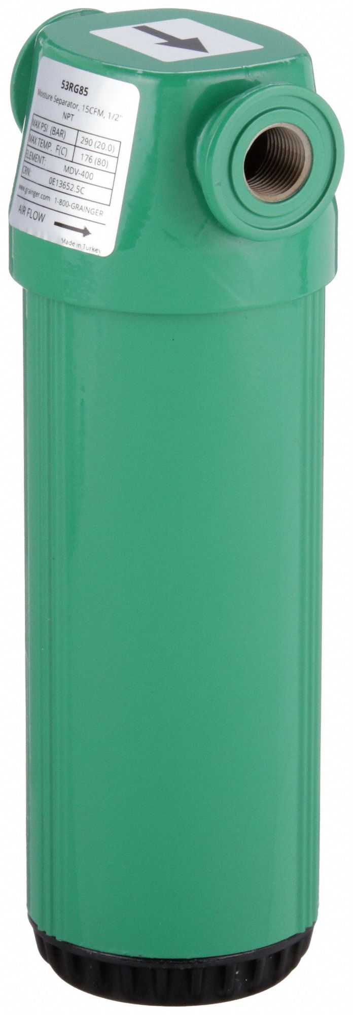 SPEEDAIRE Pneumatic Condensate Separator 1/2 in NPT, 15 cfm, 290 psi