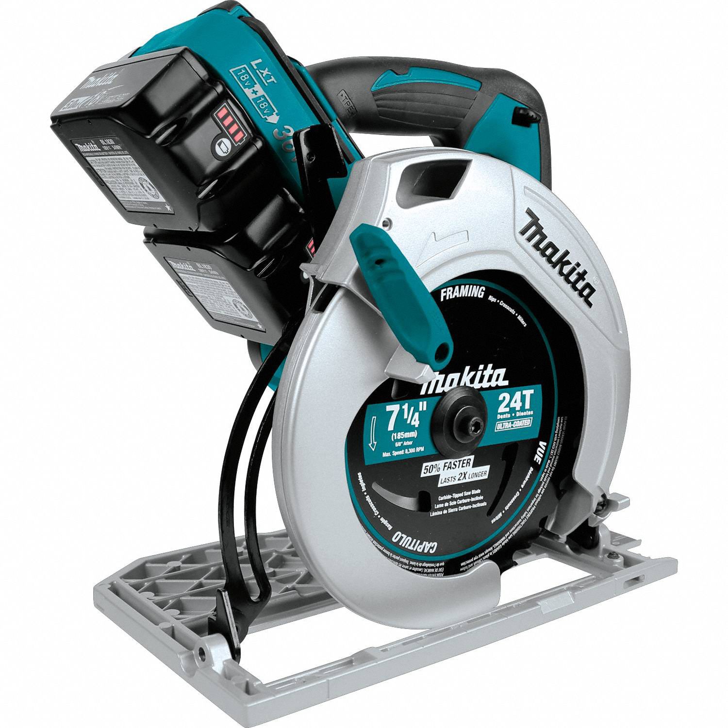 MAKITA Circular Saw Kit, 7 1/4 in Blade Dia., Right Blade Side, Bevel
