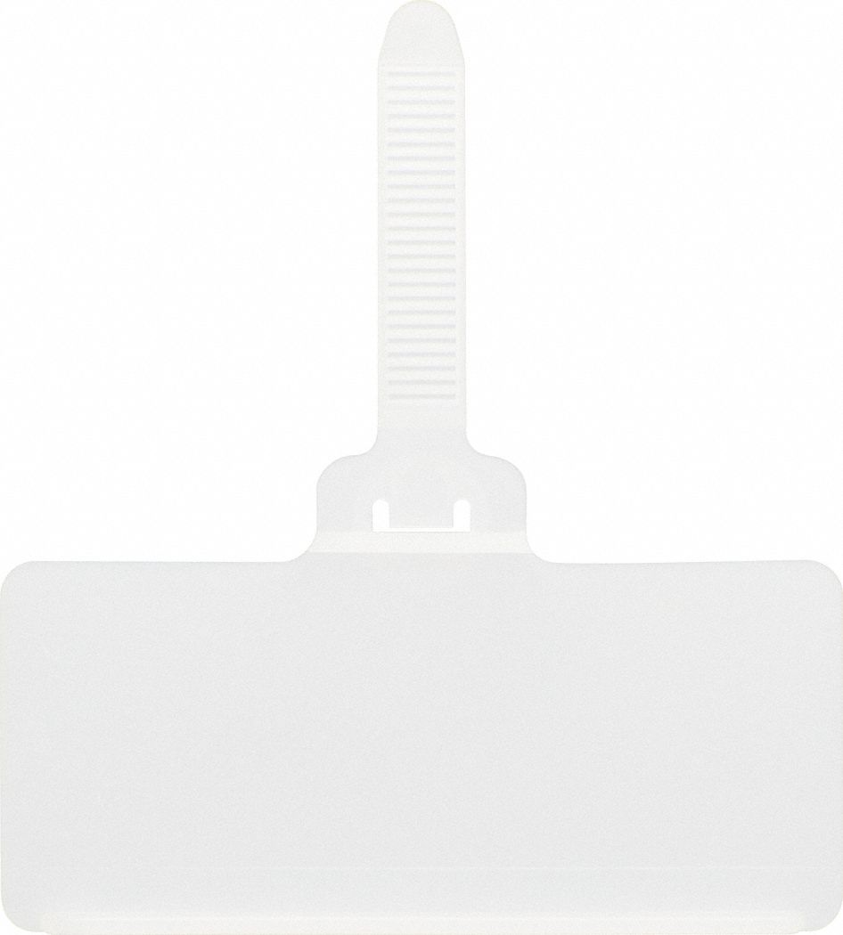 QUANTUM STORAGE SYSTEMS Label Holder 3 in x 1 3/8 in, Clear, Adhered