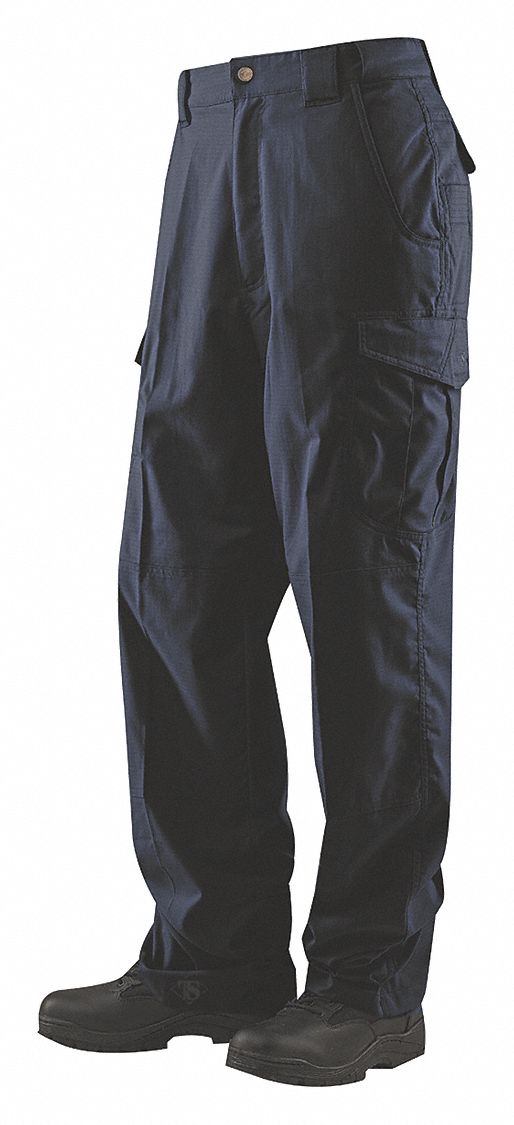 Tactical Pants: Size 36 in, Navy, Fits 35 in to 37 in Waist, 34 in Inseam, Gen