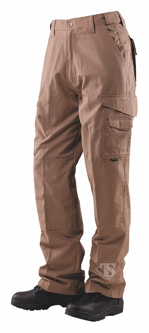 TRUSPEC Men's Tactical Pants 32 in, Coyote, 31 in to 33 in Fits Waist