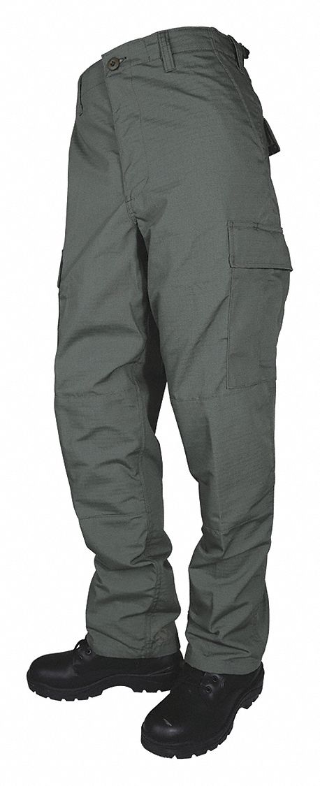 Military Pants: Size 28, Olive Drab Green, Fits 28 in to 30 in Waist, 32 in Inseam, BDU