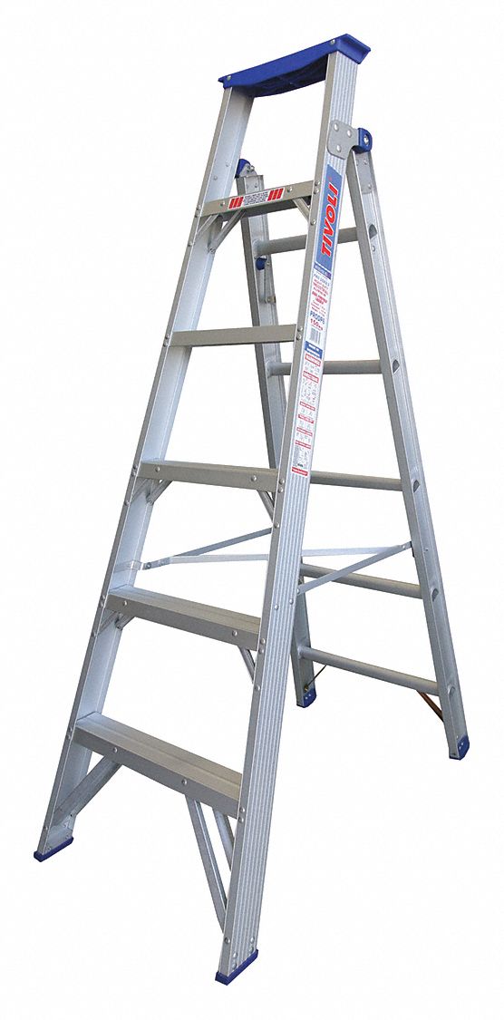 Multipurpose Ladder: 11 ft Extended Ladder Ht, 6 ft, 300 lb Load Capacity, 21 lb Net Wt