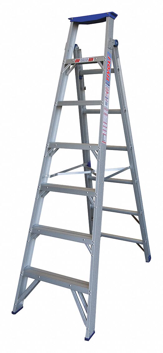 Multipurpose Ladder: 13 ft Extended Ladder Ht, 7 ft, 300 lb Load Capacity, 24 lb Net Wt