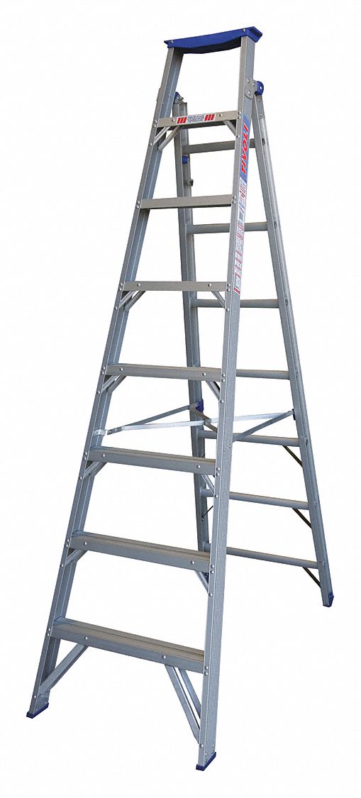 Multipurpose Ladder: 15 ft Extended Ladder Ht, 8 ft, 300 lb Load Capacity, 29 lb Net Wt