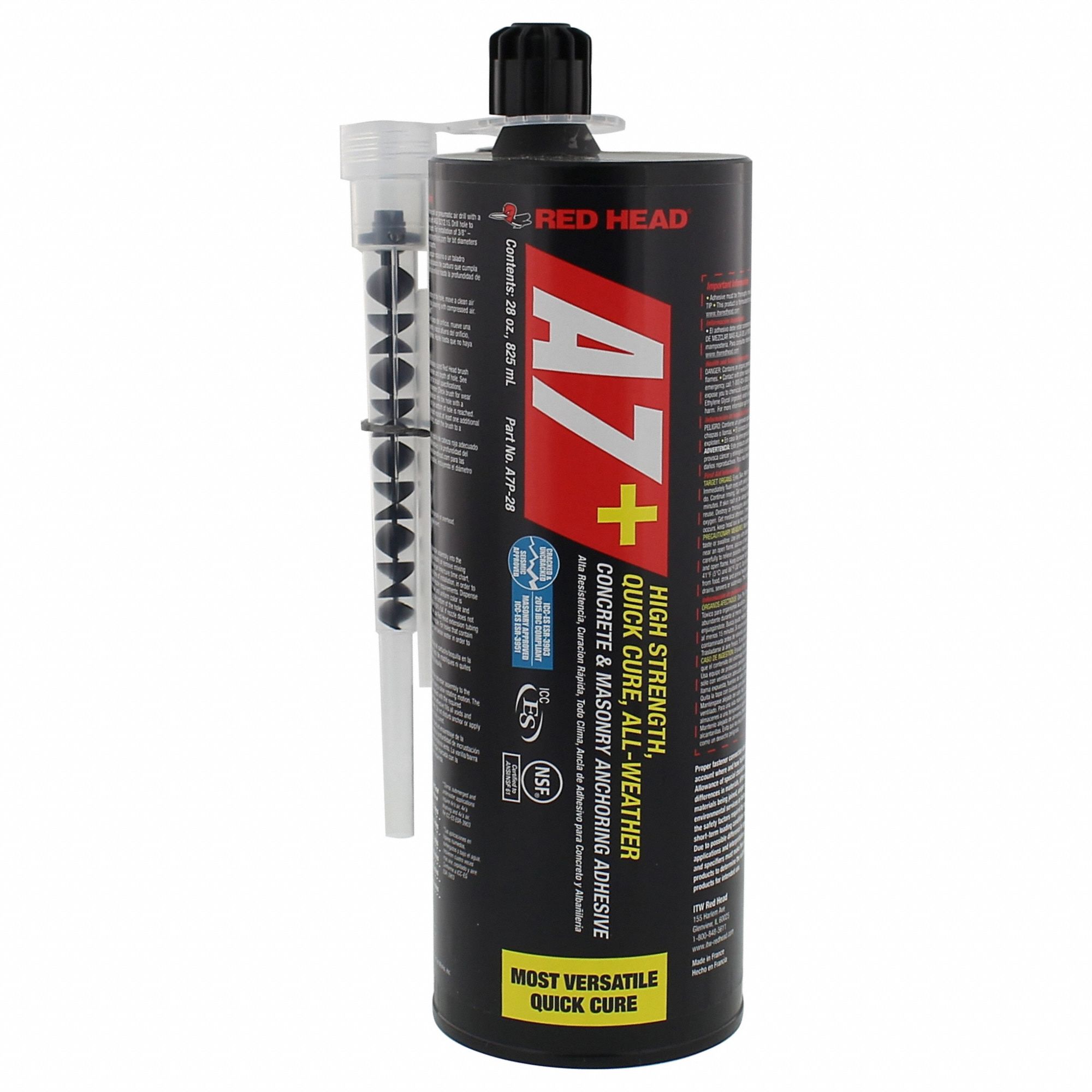 ANCHORING ADHESIVE, W/ NOZZLE, 45 MIN CURE TIME/ 21 ° C, MIXING RATIO 10:1, 28 FL OZ