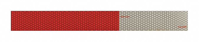 Reflective Tape: Construction/Emergency Vehicles/Trucks and Trailers, Red/White, 2 in Wd, 100 PK