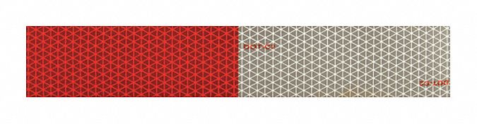 Reflective Tape: Construction/Emergency Vehicles/Trucks and Trailers, Red/White, 2 in Wd, 12 in Lg