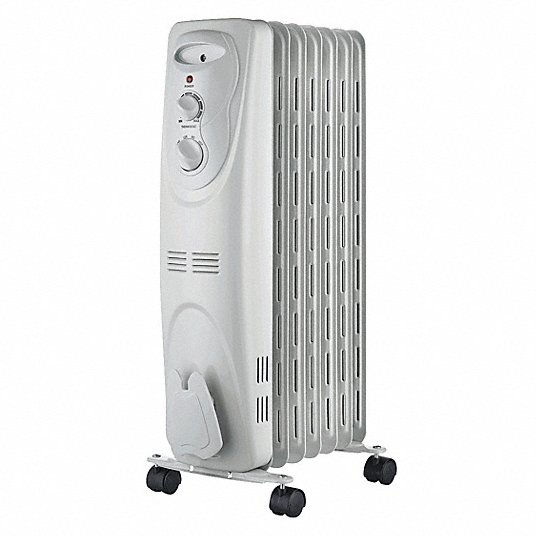 Portable Electric Heater: 1500W, Mechanical Controls/Overheat Protection/Tip-Over Switch
