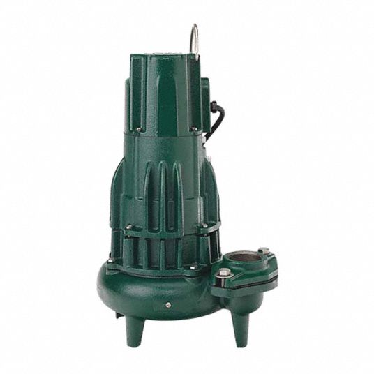 ZOELLER Sewage Ejector Pump 1/2, 208V AC, No Switch Included, 96 gpm Flow Rate 10 Ft. of Head