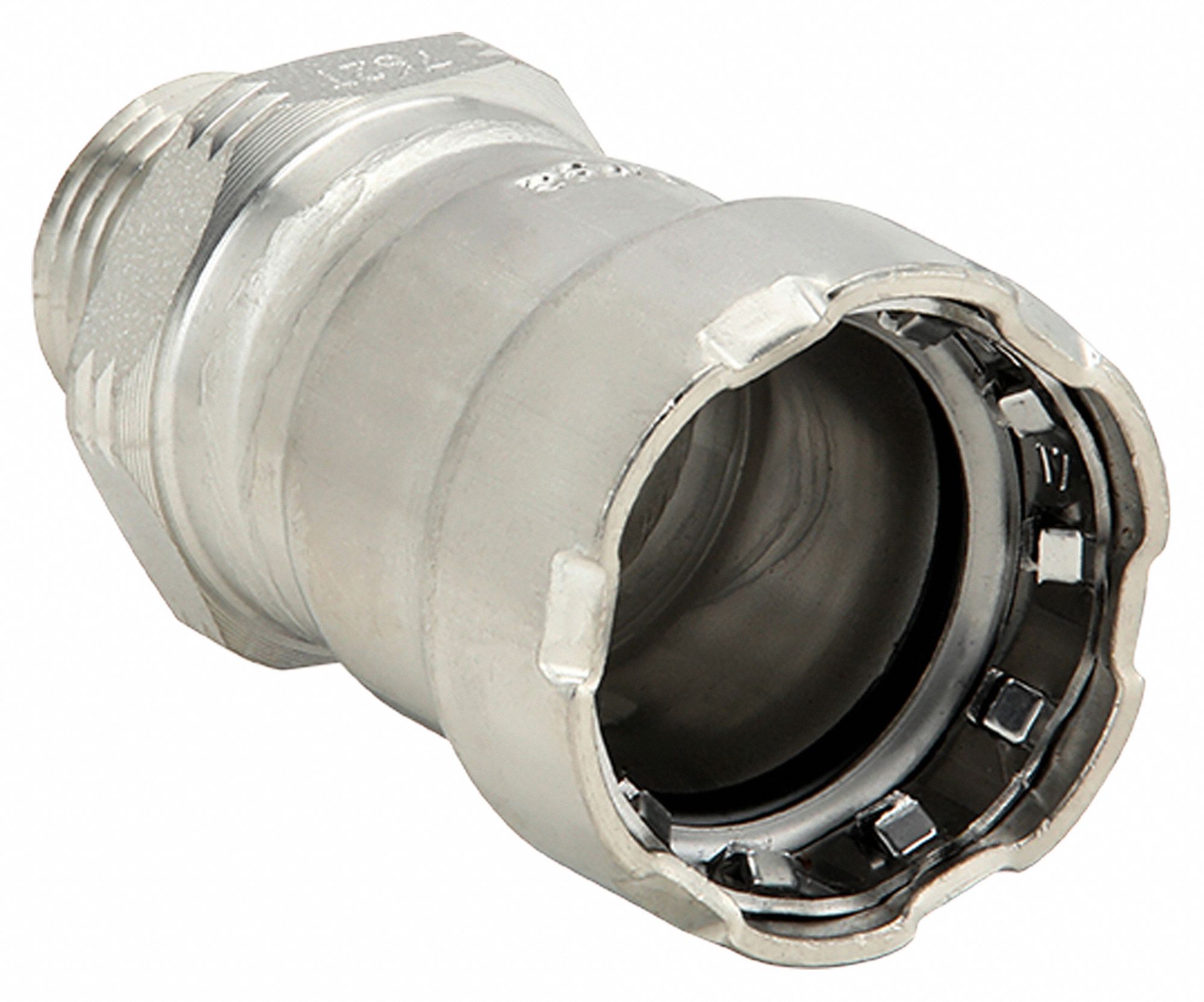 Crimp Adapter Fitting: 3/4 in Pipe x 1/2 in Pipe Size, Press-fit x MNPT, EPDM