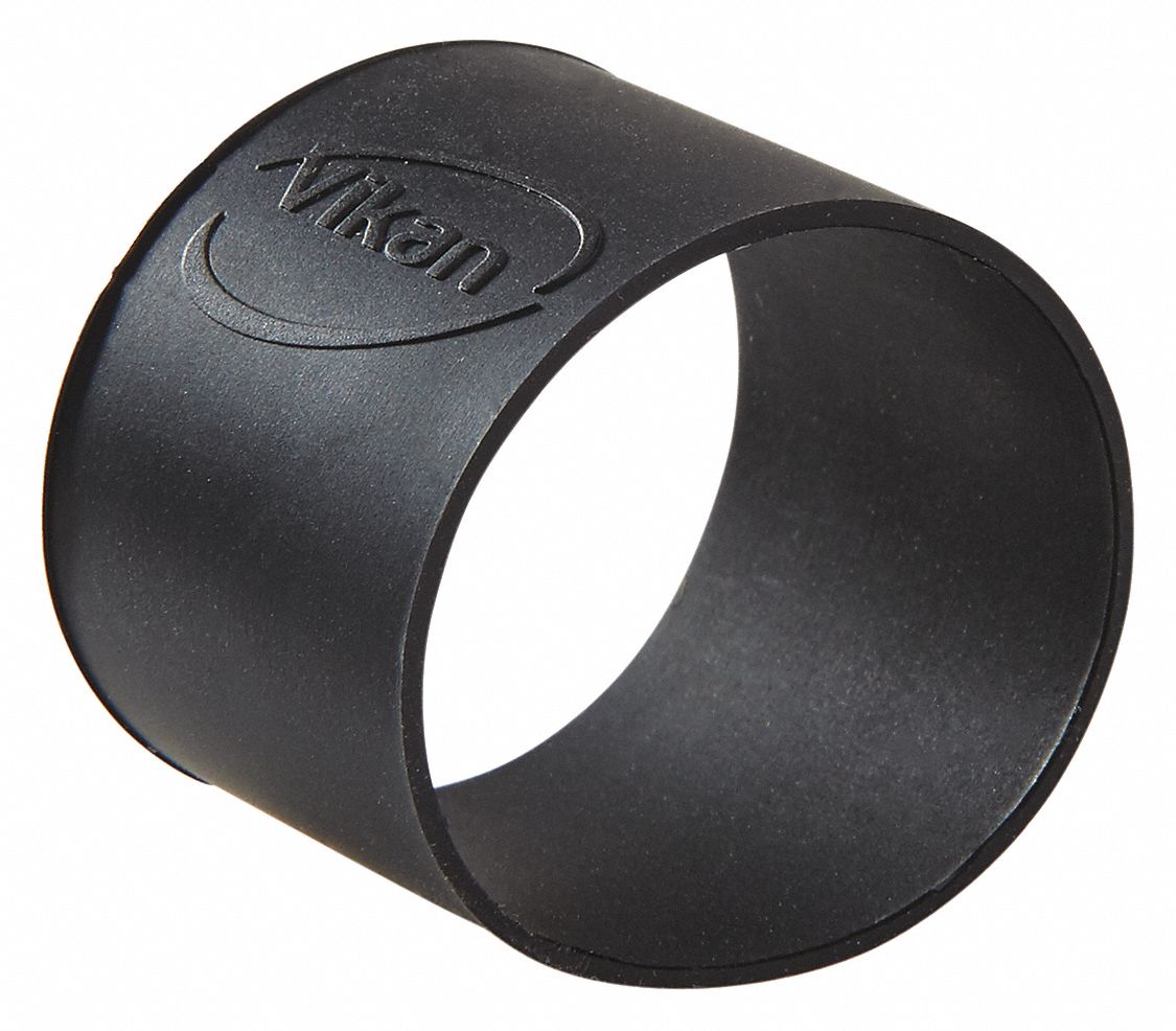 Rubber Band: Silicone Rubber, 5 1/2 in Lg, 7/16 in Wd, Black, 5 PK