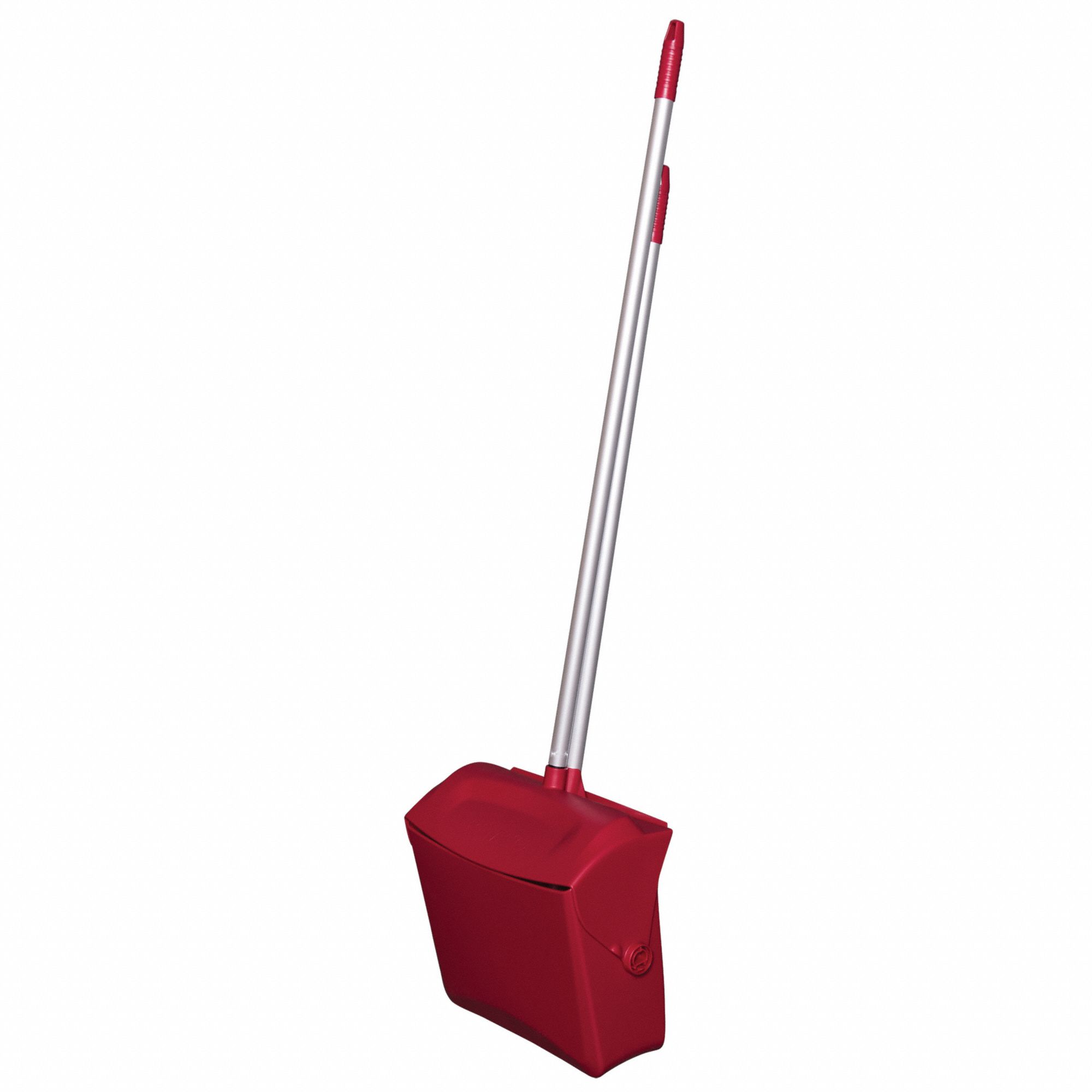 REMCO Lobby Broom and Dust Pan 37 in Broom Handle Lg, Polyester, Red