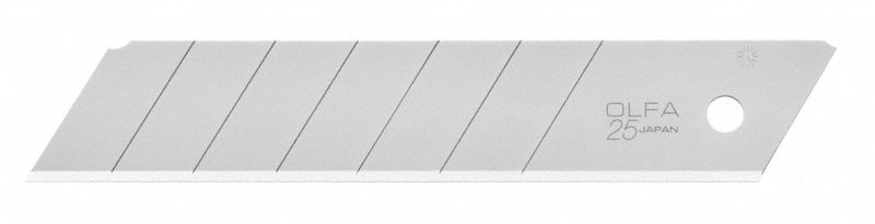 Snap-Off Blade: 5 1/2 in Blade Lg, 1 in Blade Wd, 0.03 in Blade Thick, 7 Segments, Steel, 40 PK
