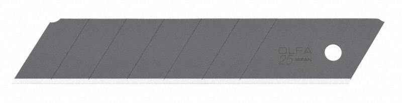 Snap-Off Blade: 4 15/16 in Blade Lg, 1 in Blade Wd, 0.03 in Blade Thick, 7 Segments, 20 PK