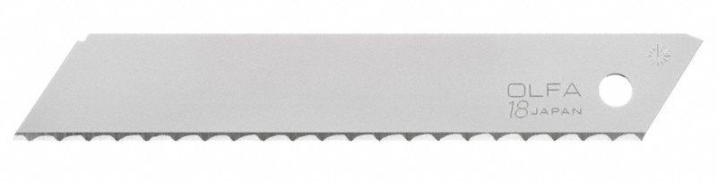 Utility Blade: 4 7/16 in Blade Lg, 11/16 in Blade Wd, 0.02 in Blade Thick, Steel, 3 PK