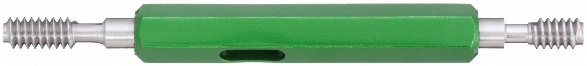 Threaded Plug Gauge Assembly: Go/No-Go (Plus/Minus), #10-24 Thread Size, 2B Thread Class