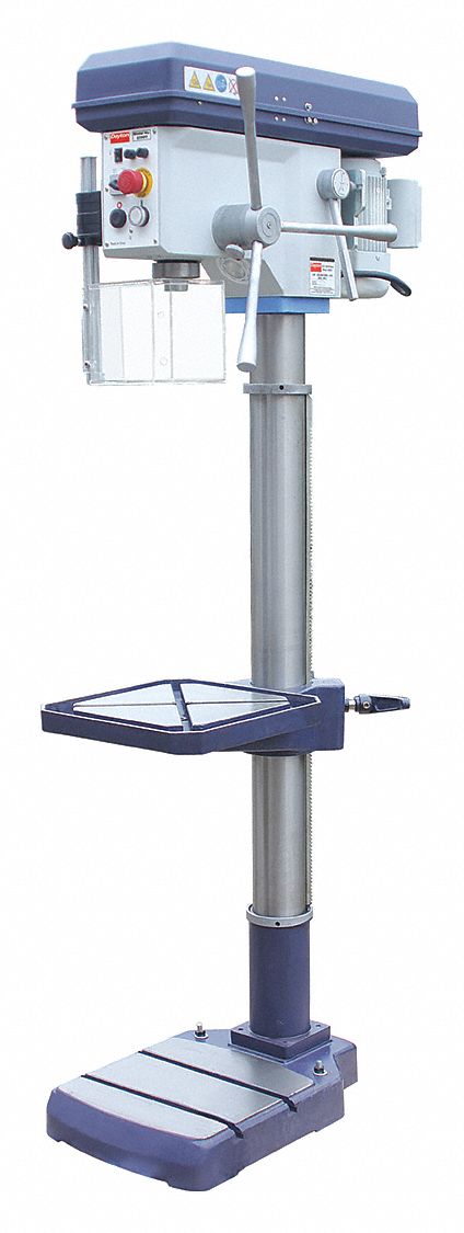 Floor Drill Press: Belt Drive, Fixed Speed, 262 RPM – 4, 075 RPM, 120V AC /Single-Phase, 1 hp
