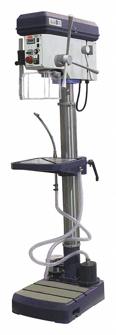 Floor Drill Press: Belt Drive, Variable Speed, 35 RPM – 4, 000 RPM, 230V AC /Single-Phase