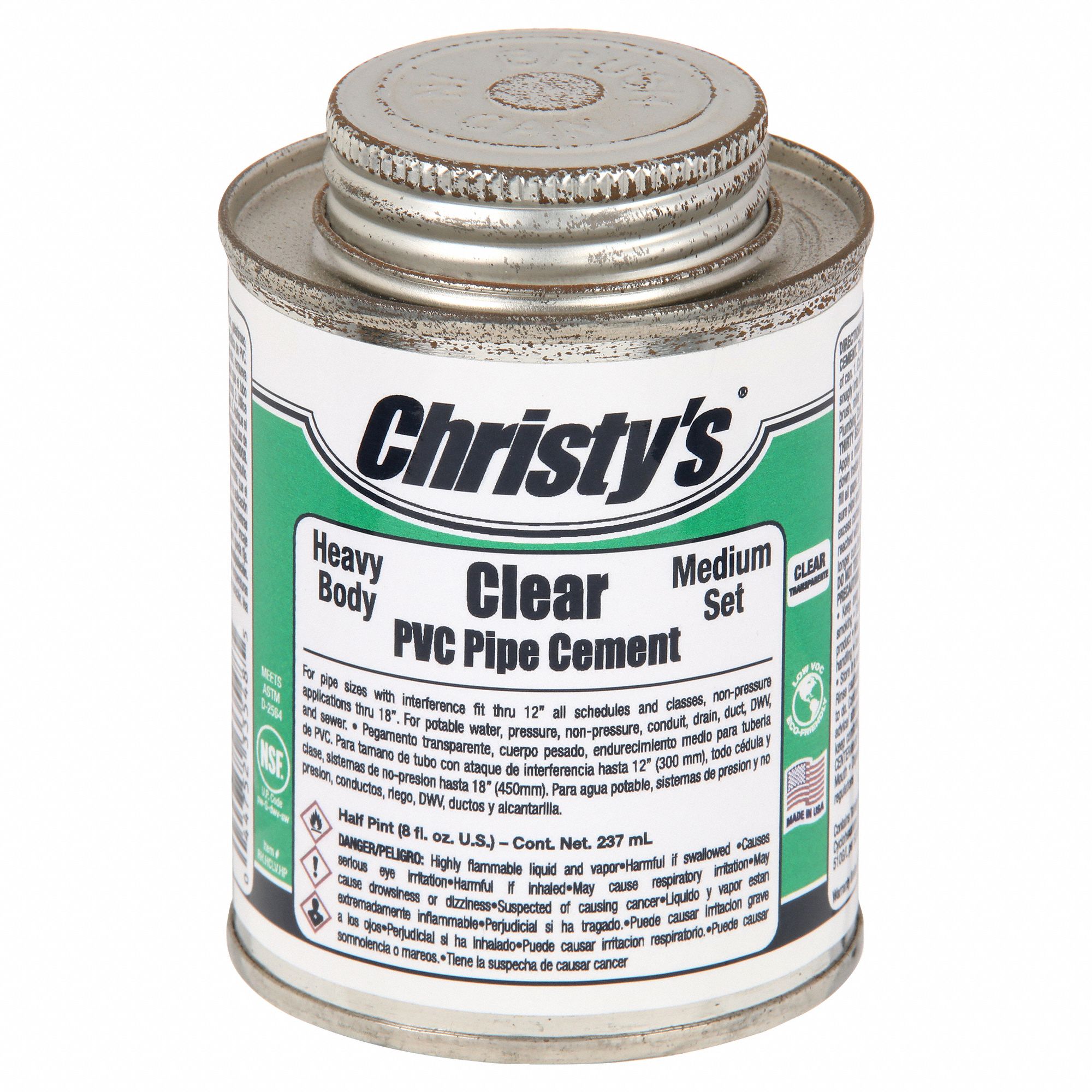 Pipe Cement, Clear, 8 oz.