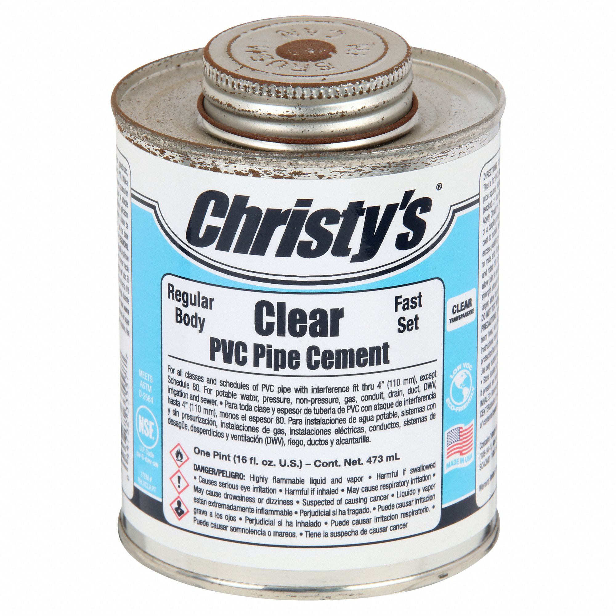 Pipe Cement, Clear, 16 oz.