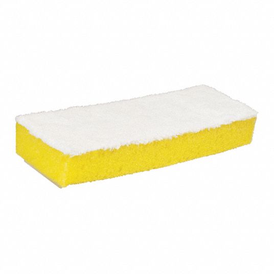QUICKIE Screw On Sponge Mop Head, Yellow 53UJ48442HPM Grainger