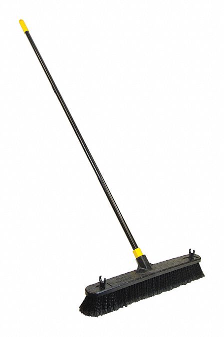 QUICKIE 594 Push Broom,Head and Handle,24",Black 71798005942 eBay