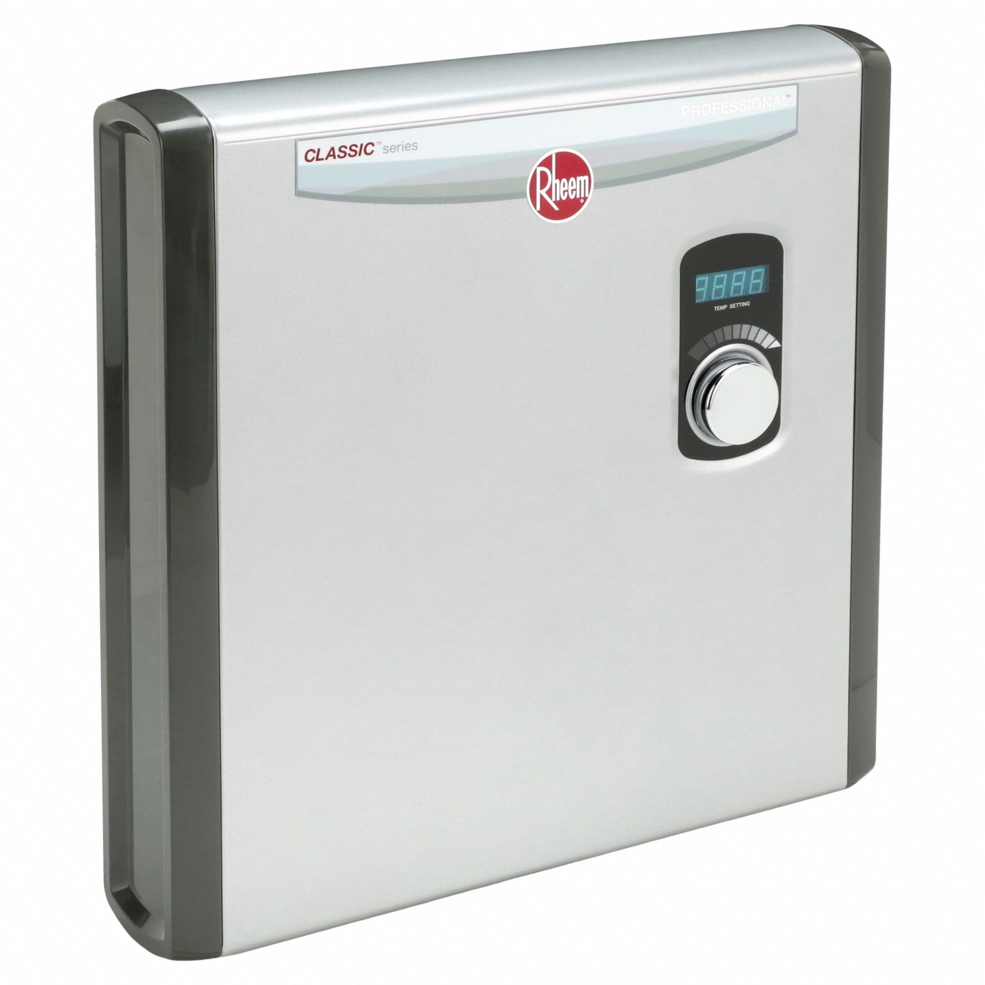 Electric Tankless Water Heater: Indoor, 24, 000 W, 7 gpm Max. Flow Rate, 18.25 in Overall Ht