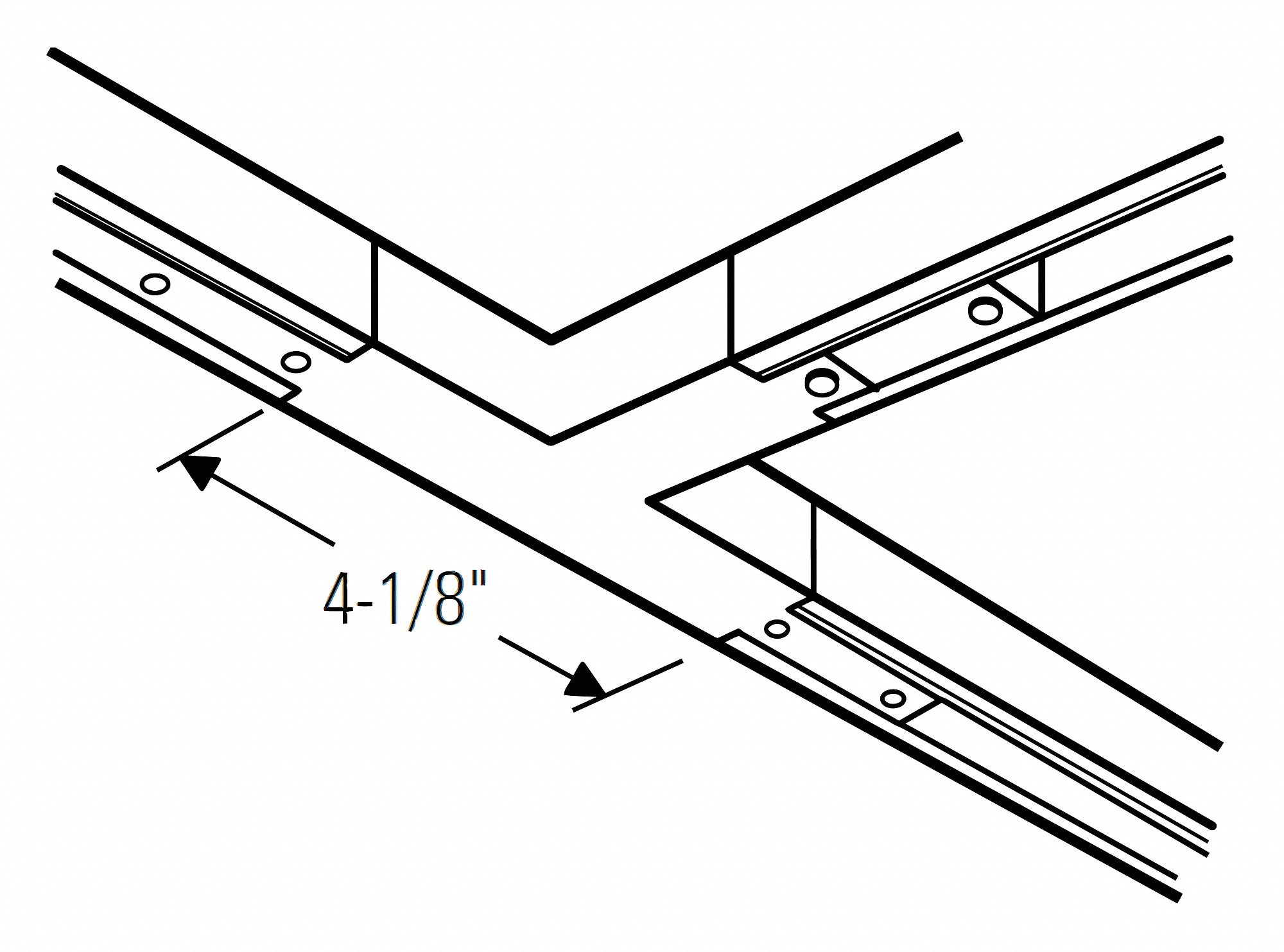 T-CONNECTOR,2-1/16 IN L,WHITE