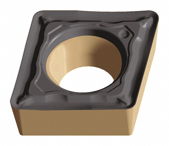Diamond Turning Insert: CCMT Insert, Neutral, 5/32 in Thick, 0.0080 in Corner Radius